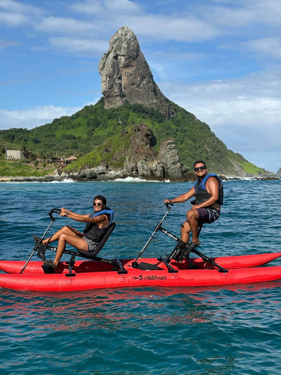 Imagem do passeio de bike aquatica
